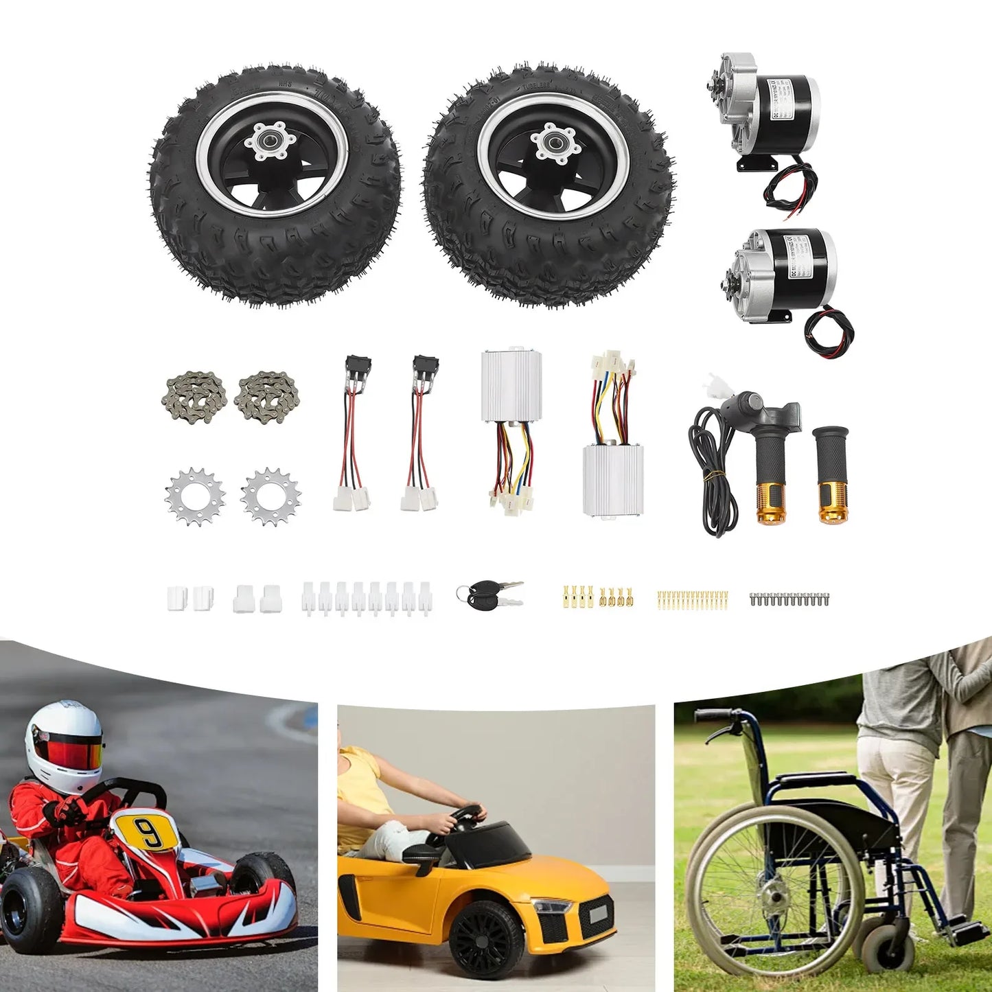 250W/350W Wheel Kit for Electric Cart Scooter Motor