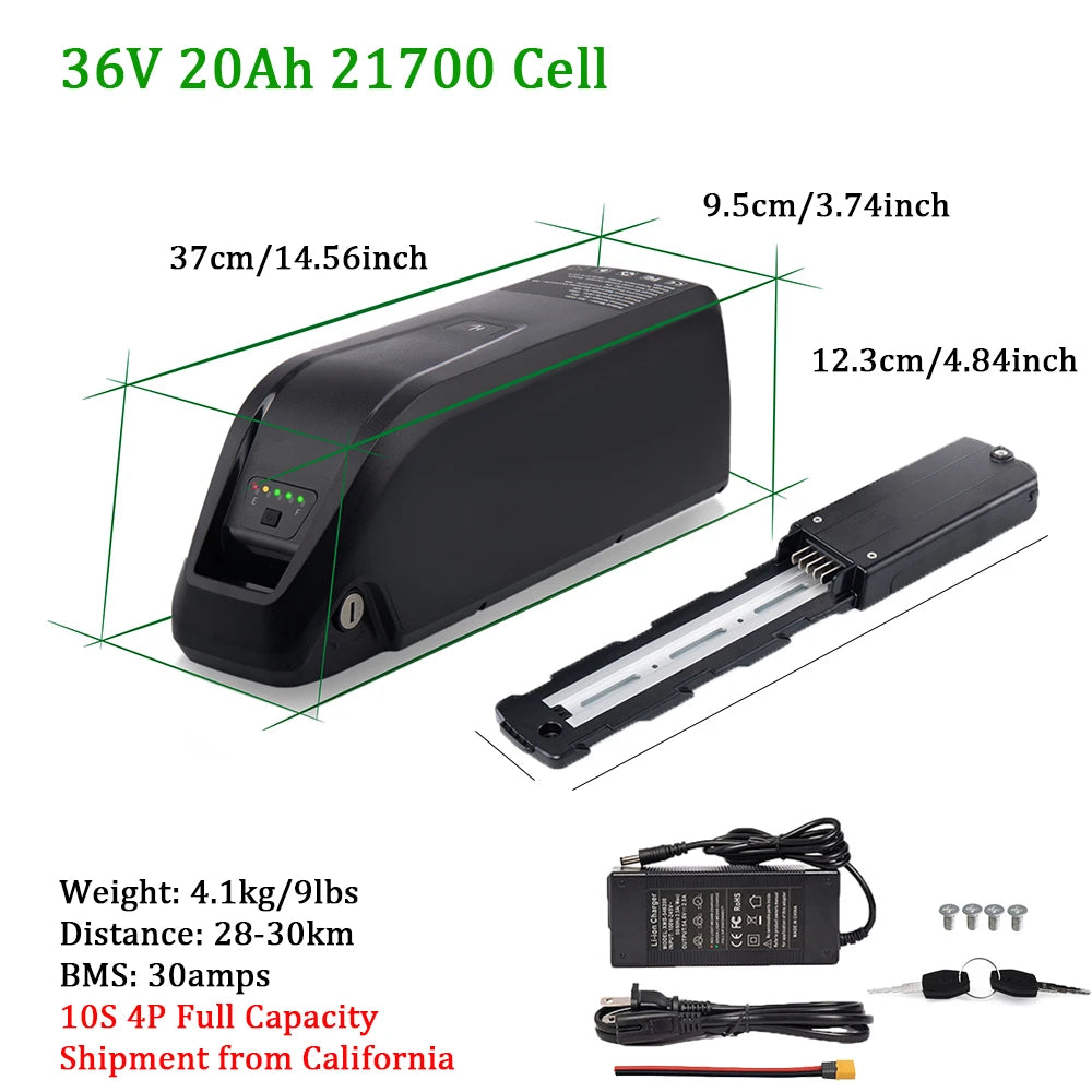 36V 48V 52V Hailong Ebike Battery with Charger