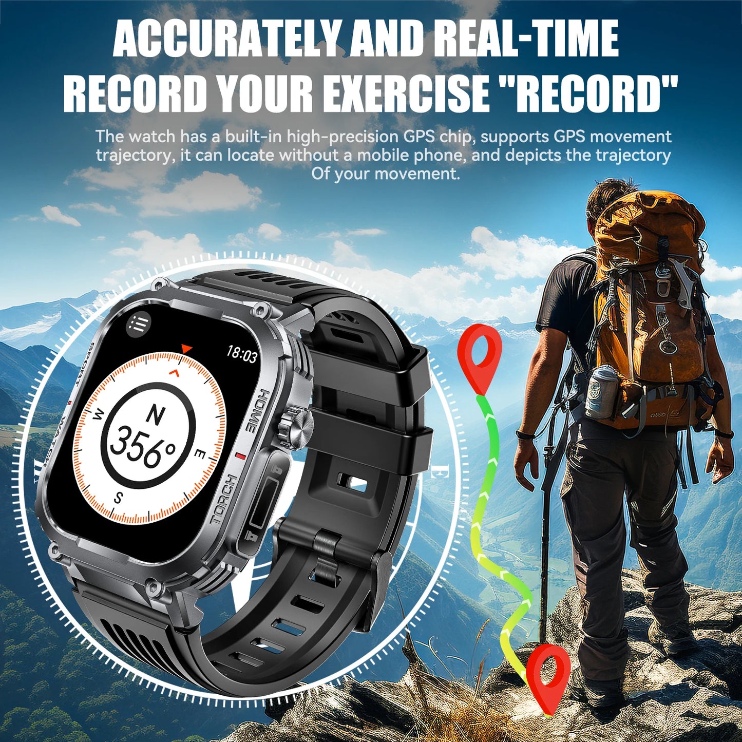 EIGIIS Smart Watch Men 3ATM Waterproof Wireless Calls
