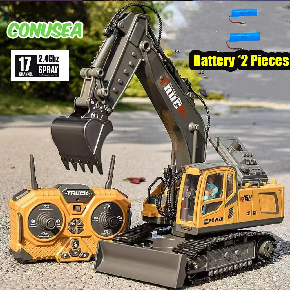 CONUSEA Alloy Excavator RC Cars Trucks 17CH Dumper