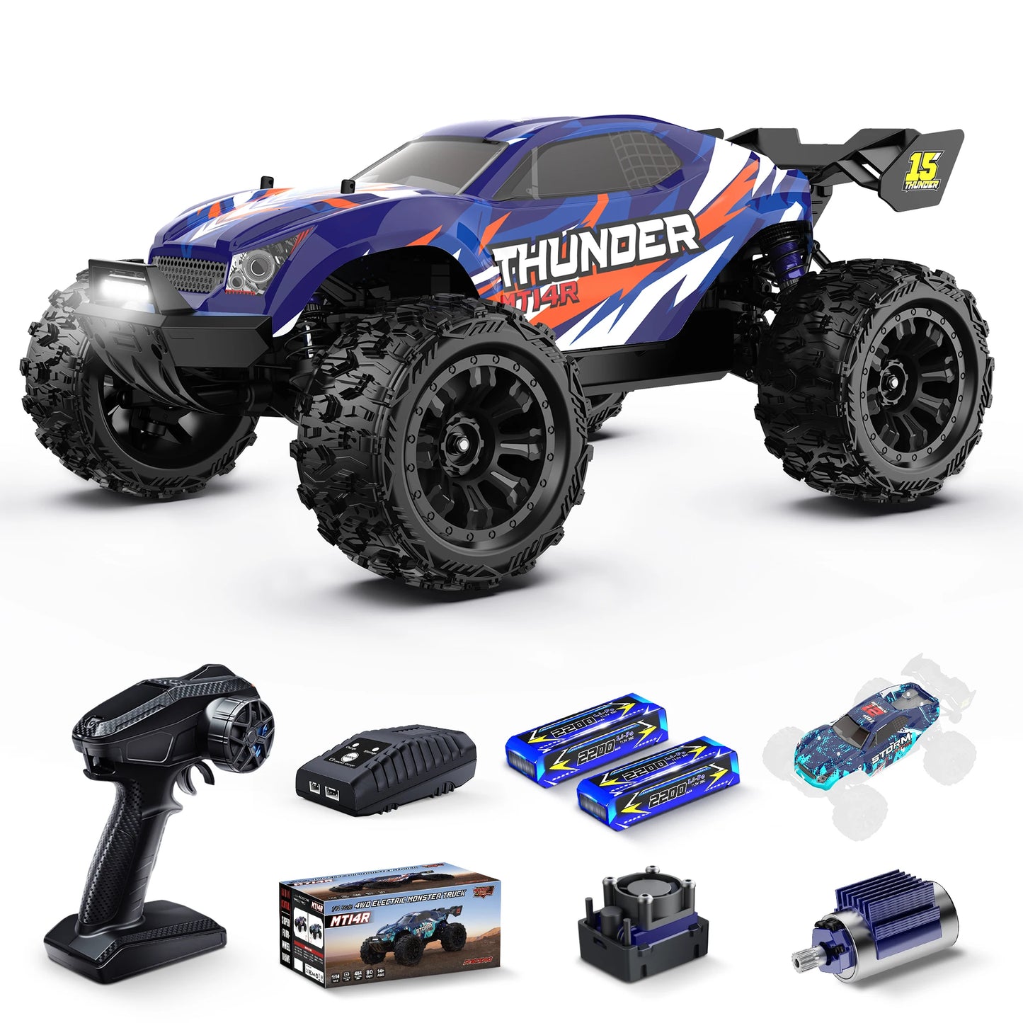 JIUSI MT14R 1/14 Scale Fast Brushless RC Truck 4X4