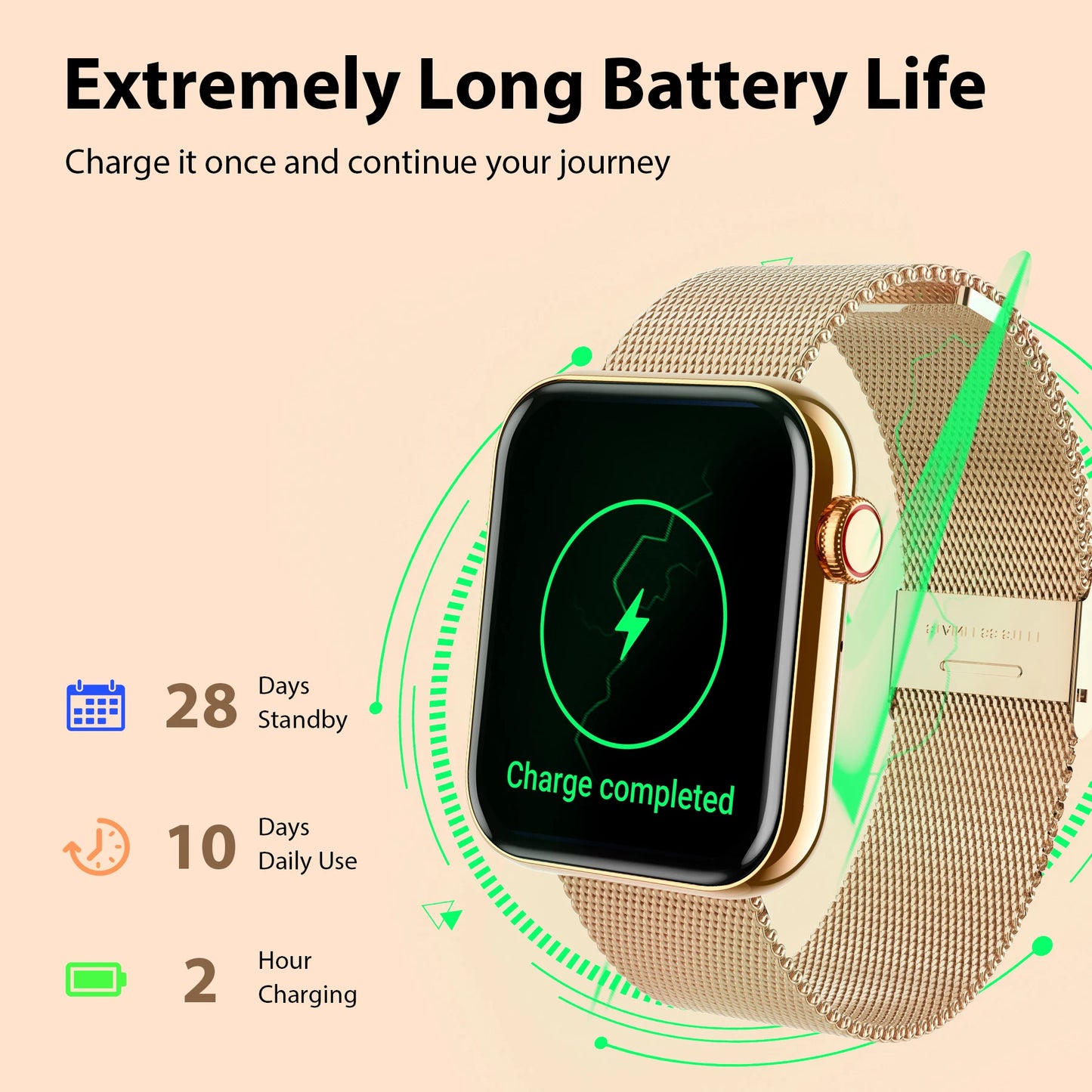 INNOFOVO Smart Watch for Women/Men Bluetooth Calls Fitness Tracker