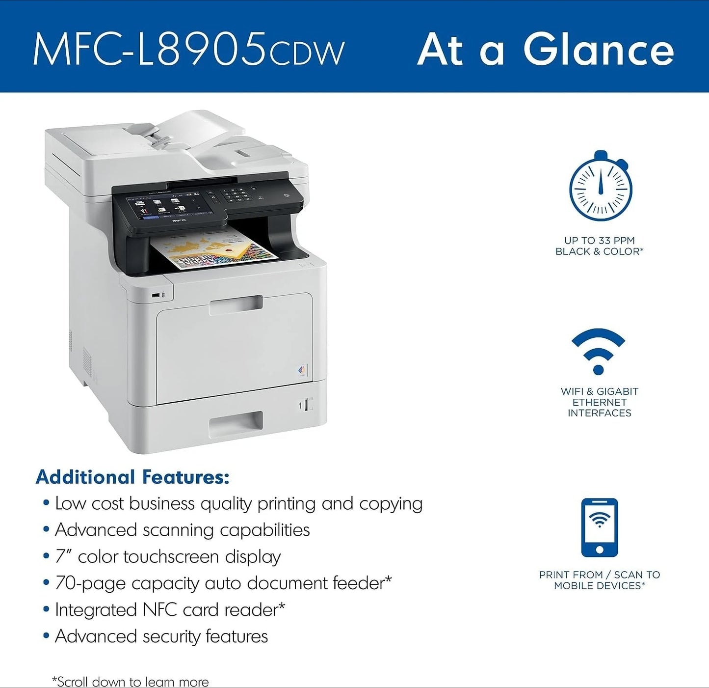Brother MFC L8905cdw Color Laser All-in-One Printer