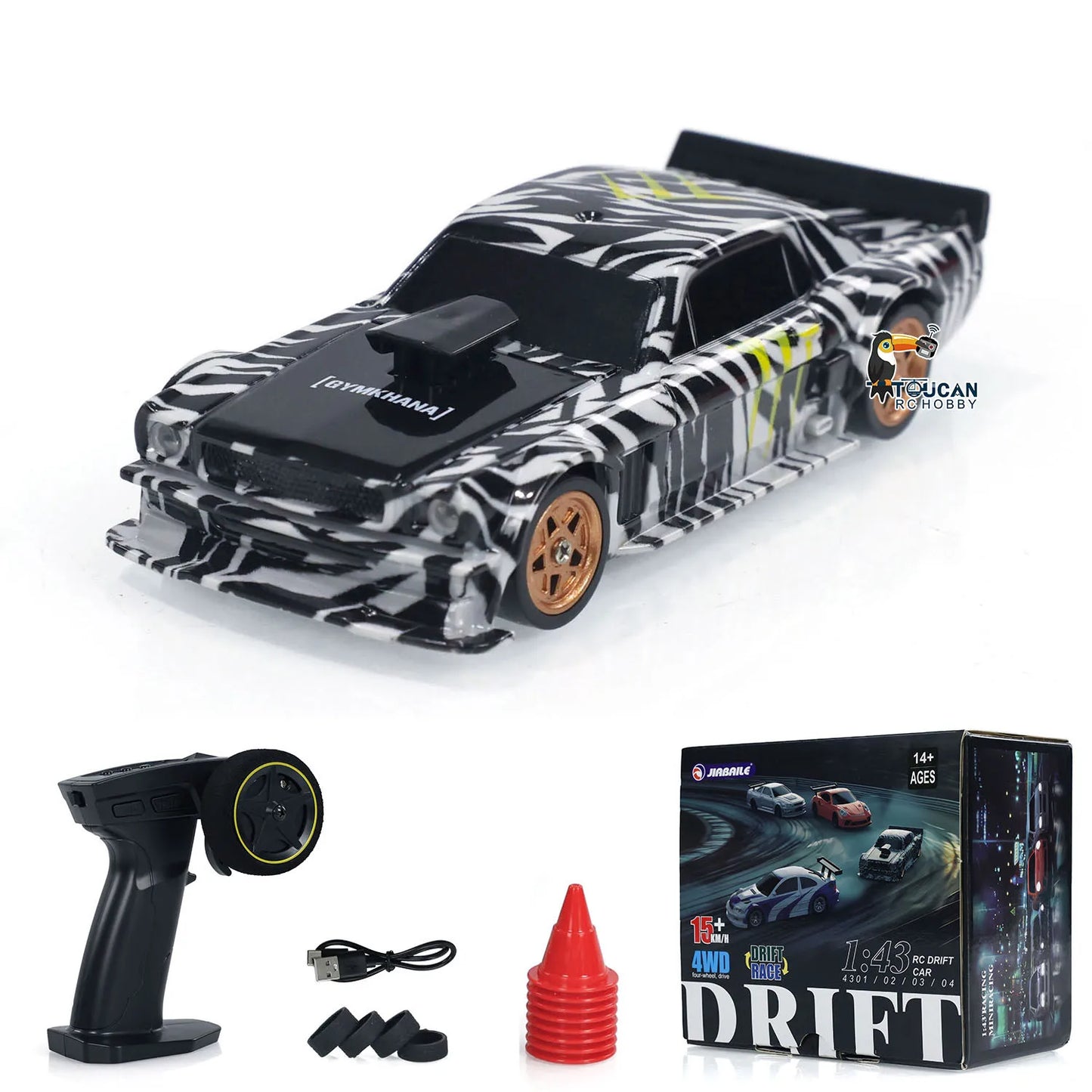 JIABAILE 1/43 RC Speed Car RTR 2.4G 4WD Radio Control