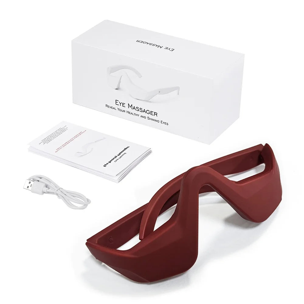 Foreverlily Red Eye Massager Under-Eye Glasses Massager