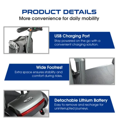 Metro Mobility Air Traveler 8" 4 Wheel Mobility Scooter