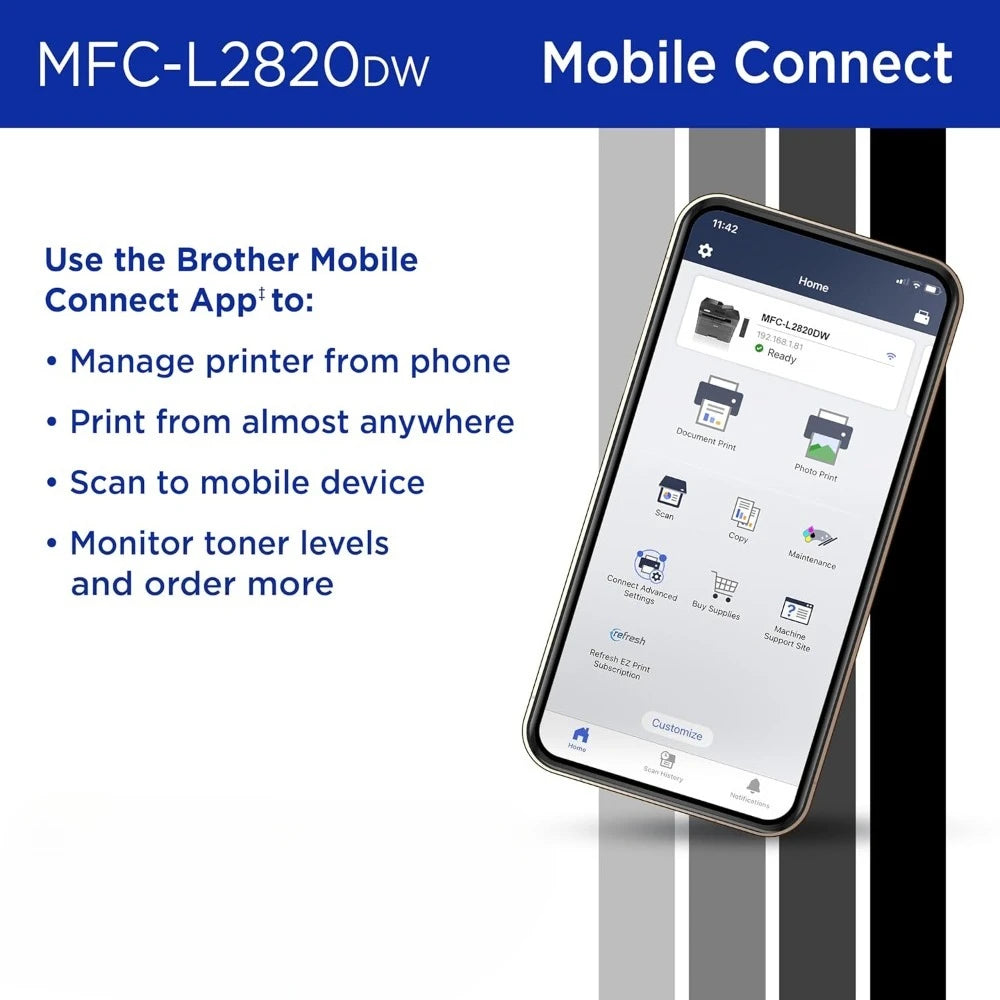 Brother MFC-L2820DW - Wireless Compact Monochrome All-in-One