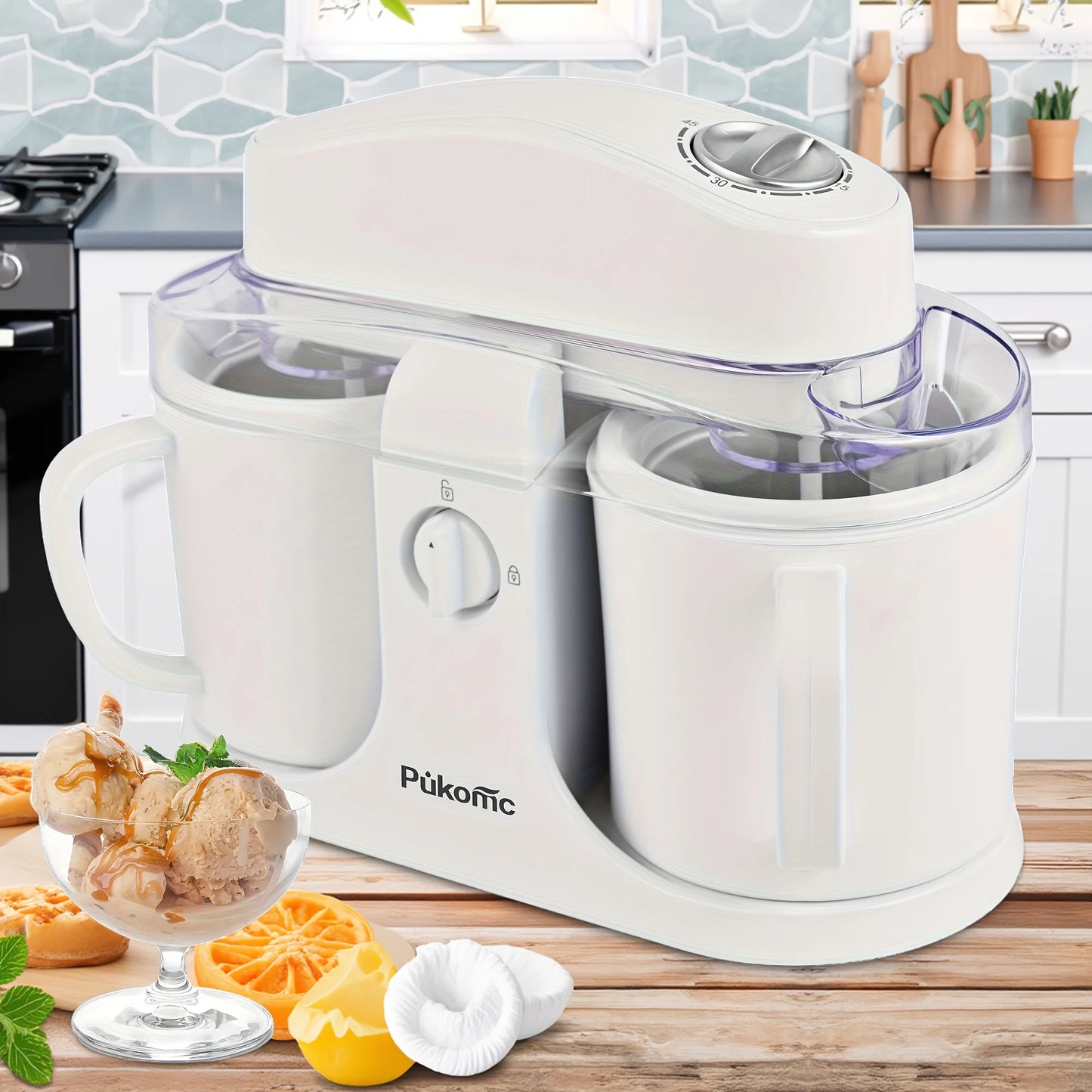 Suslas Dual Bowl Automatic Ice Cream Maker