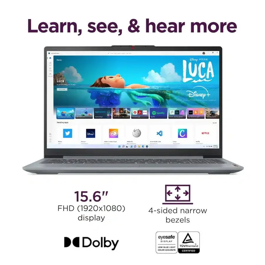 Lenovo IdeaPad Slim 3i 15.6" Full HD Laptop, Intel Core I3-N305