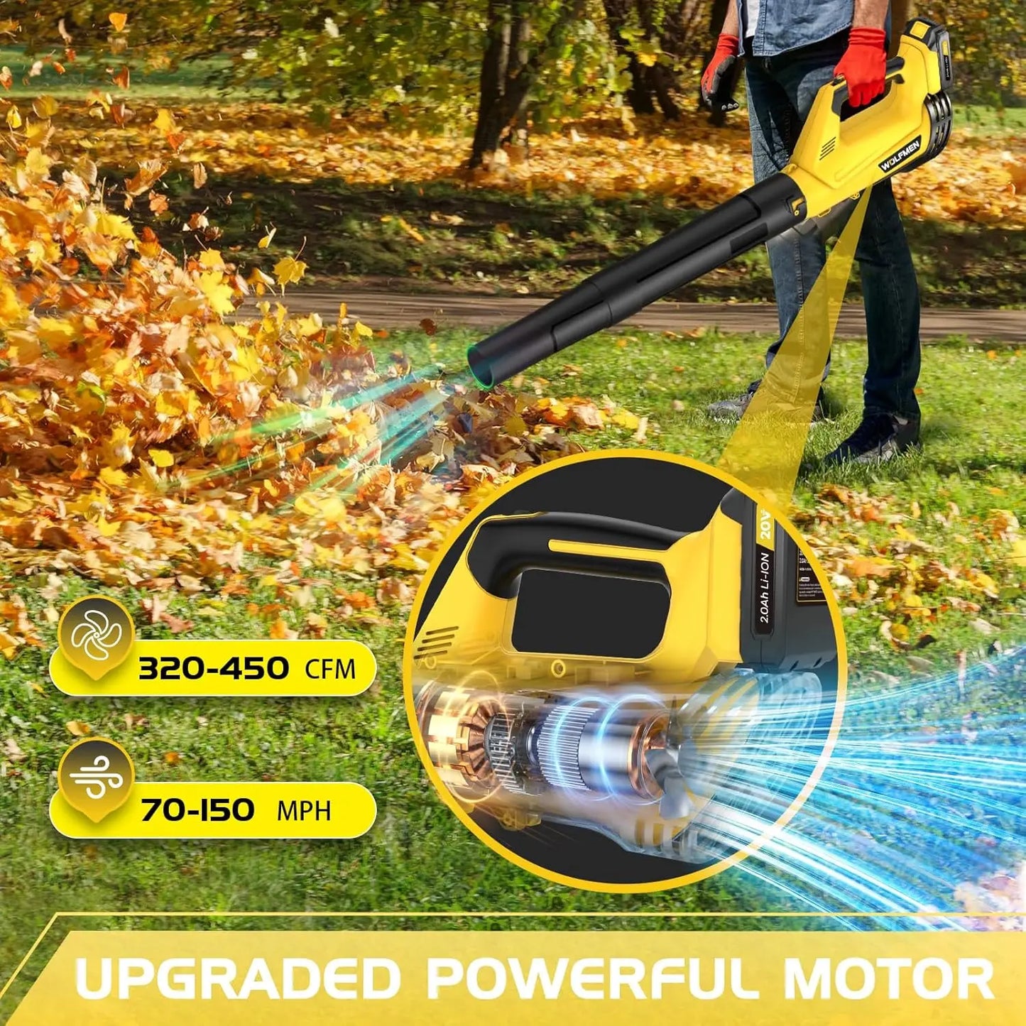 Tolife 20V Cordless Leaf Blower