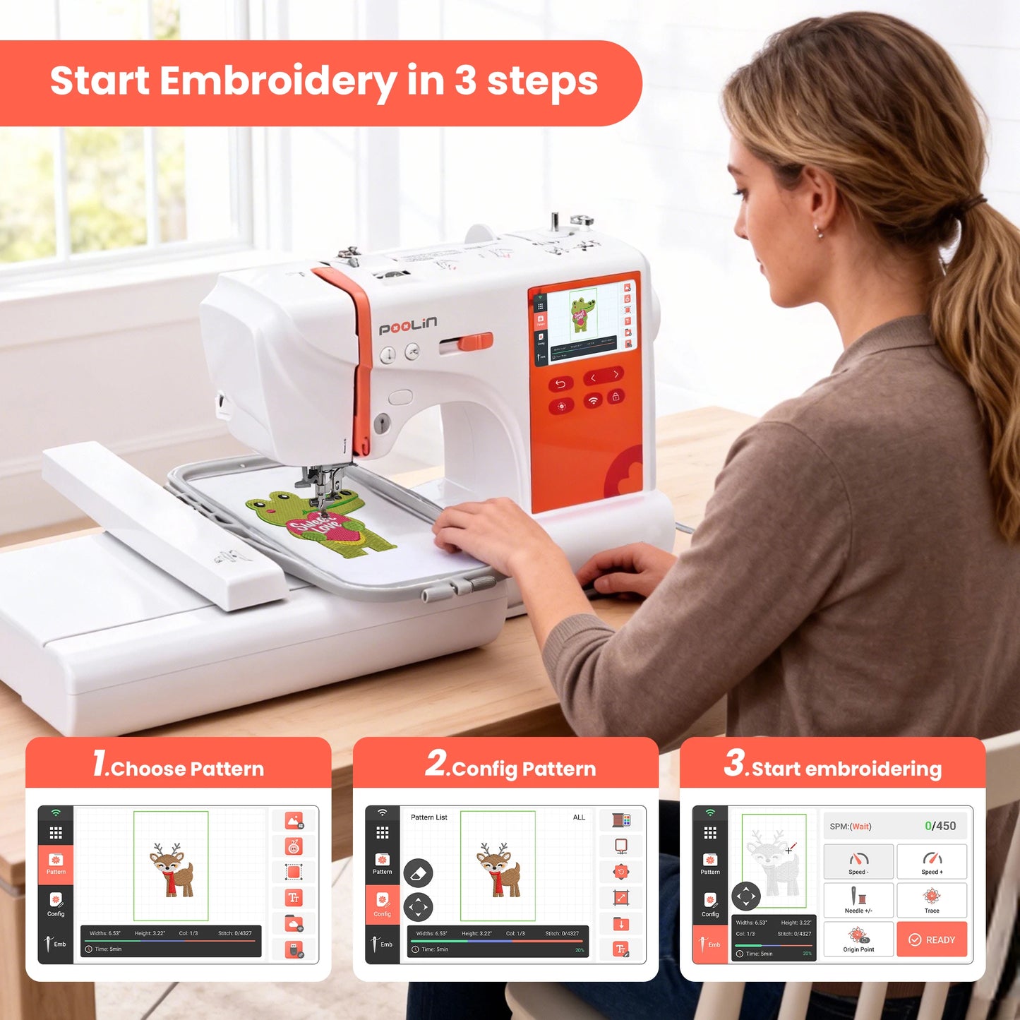 POOLIN EOC03RE Embroidery Machine