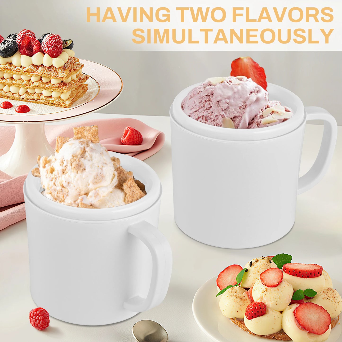 Suslas Dual Bowl Automatic Ice Cream Maker