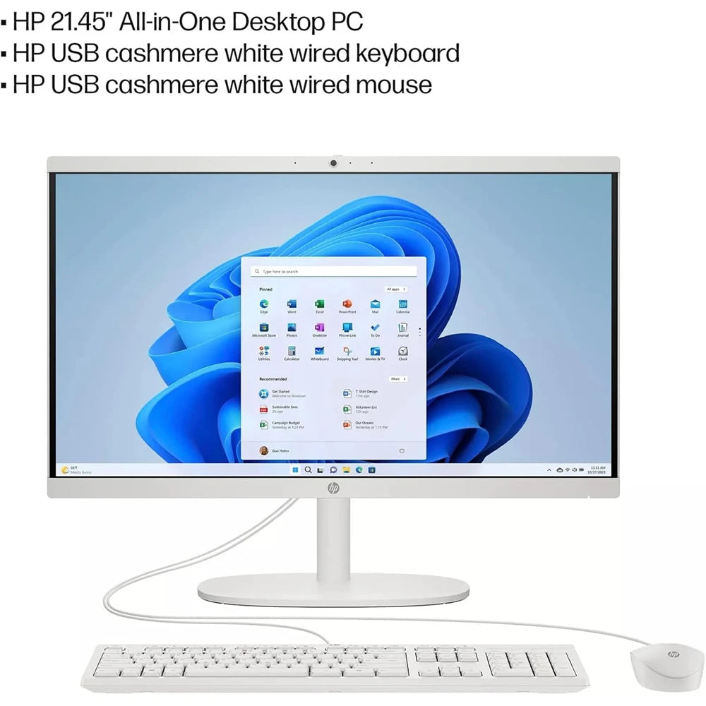 HP 21.5-inch All-in-One Desktop Computer