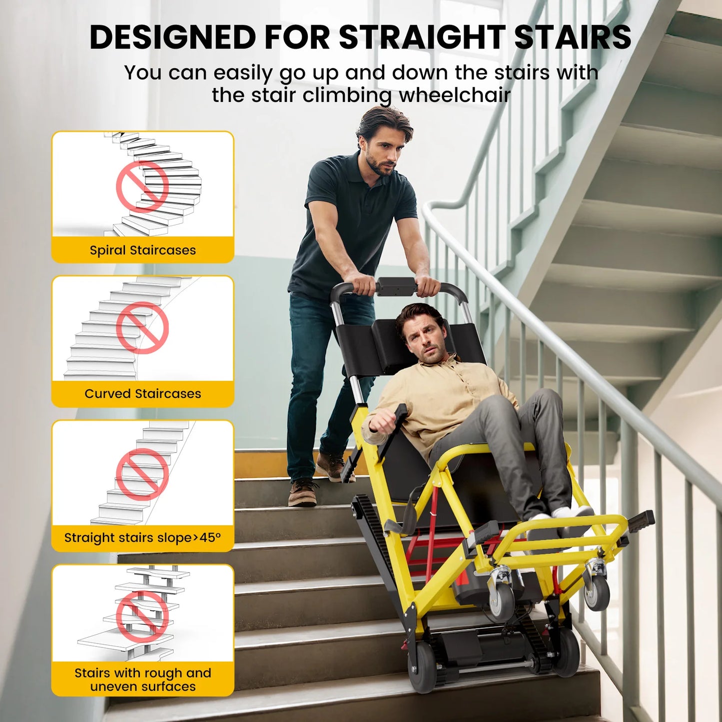 SHICUO Stair Lifting Motorized Climbing Wheelchair