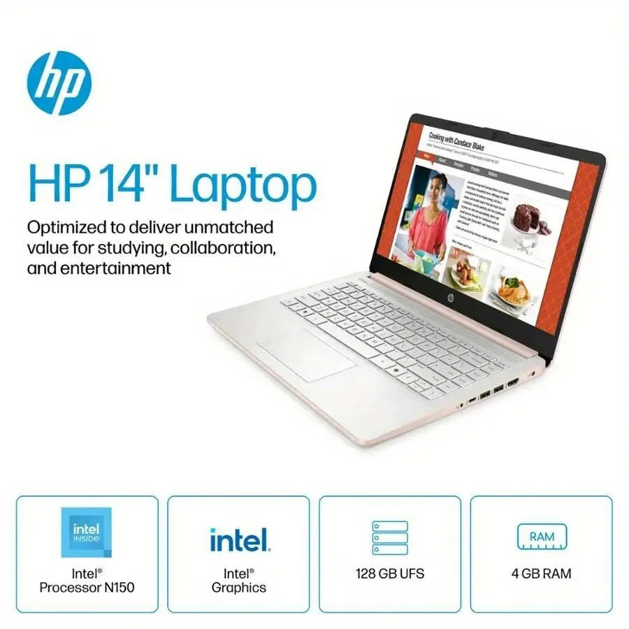 HP 14" HD Business Laptop, Intel Processor N150