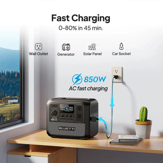 BLUETTI AC70 1000W 768Wh Portable Power Station
