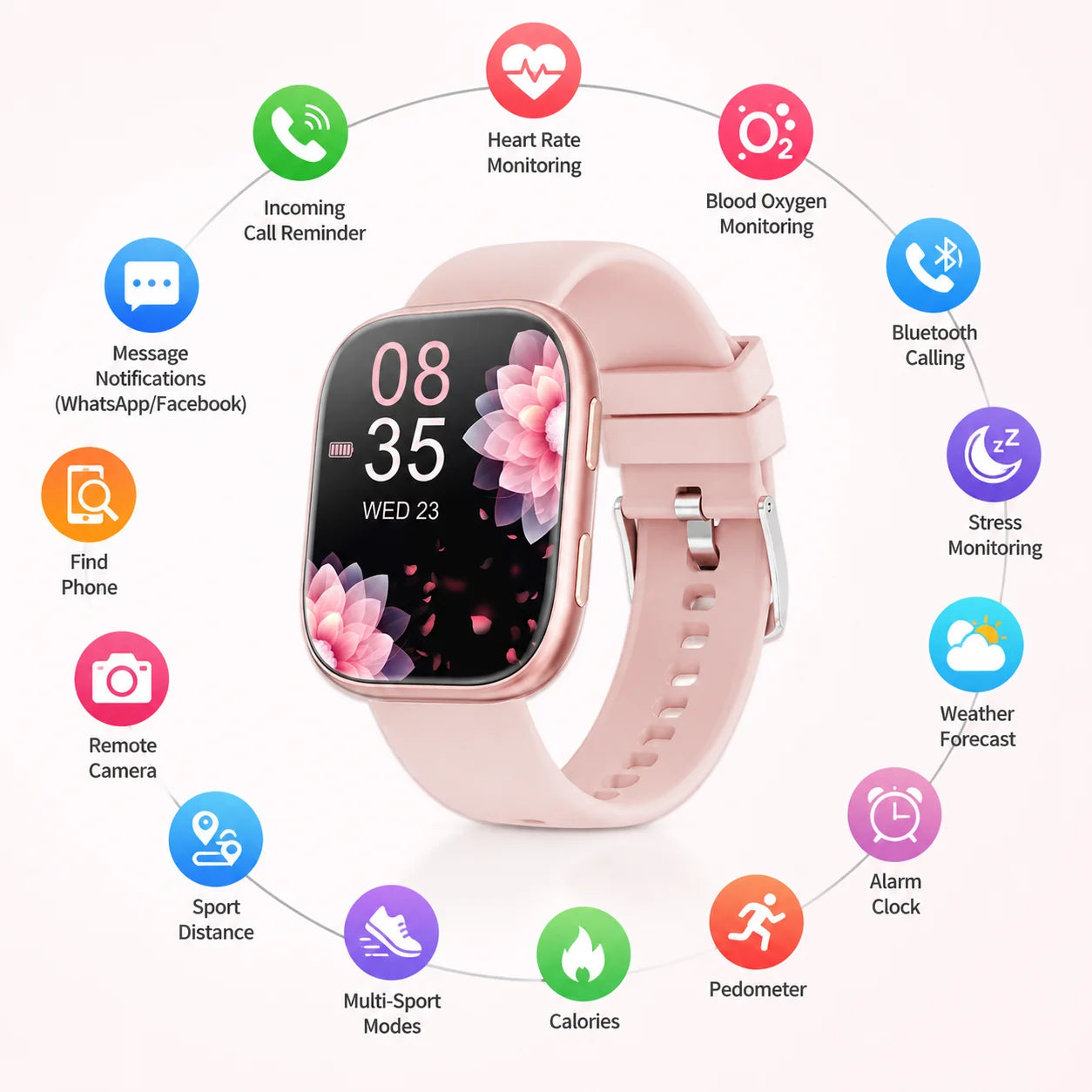 2026 Smart Watch Men 1.83" HD Screen Bluetooth Call