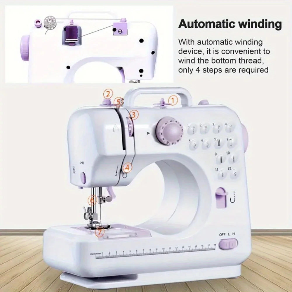 SM 505A Electric Sewing Machine with Extension Table, Foot Pedal