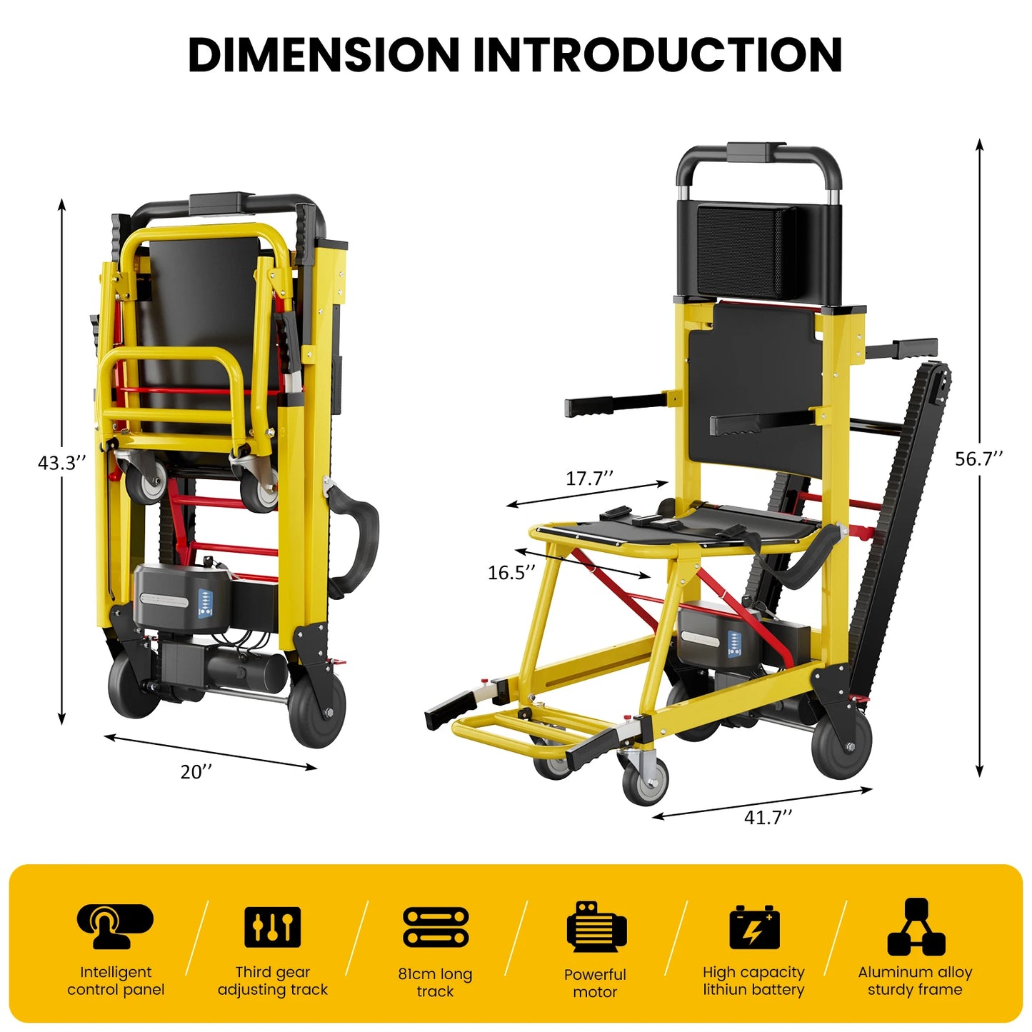 SHICUO Stair Lifting Motorized Climbing Wheelchair