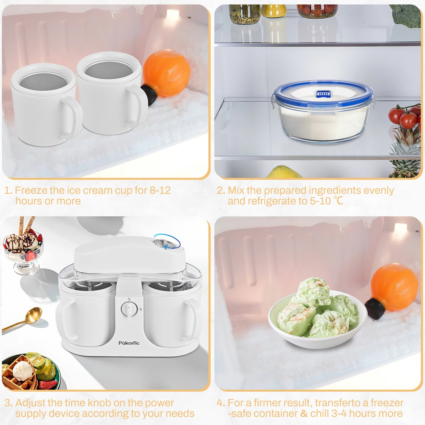 Suslas Dual Bowl Automatic Ice Cream Maker
