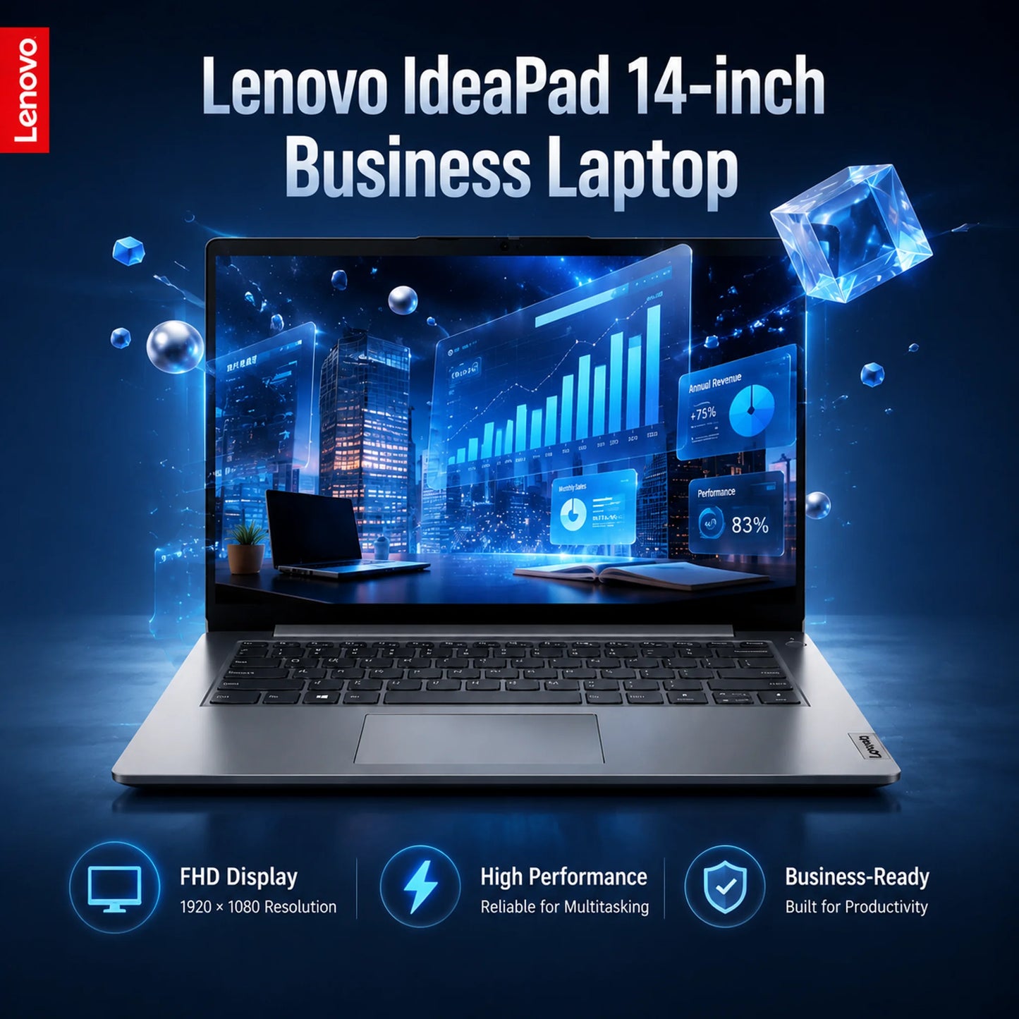 Lenovo IdeaPad 14" Business Laptop, Intel Celeron N4020