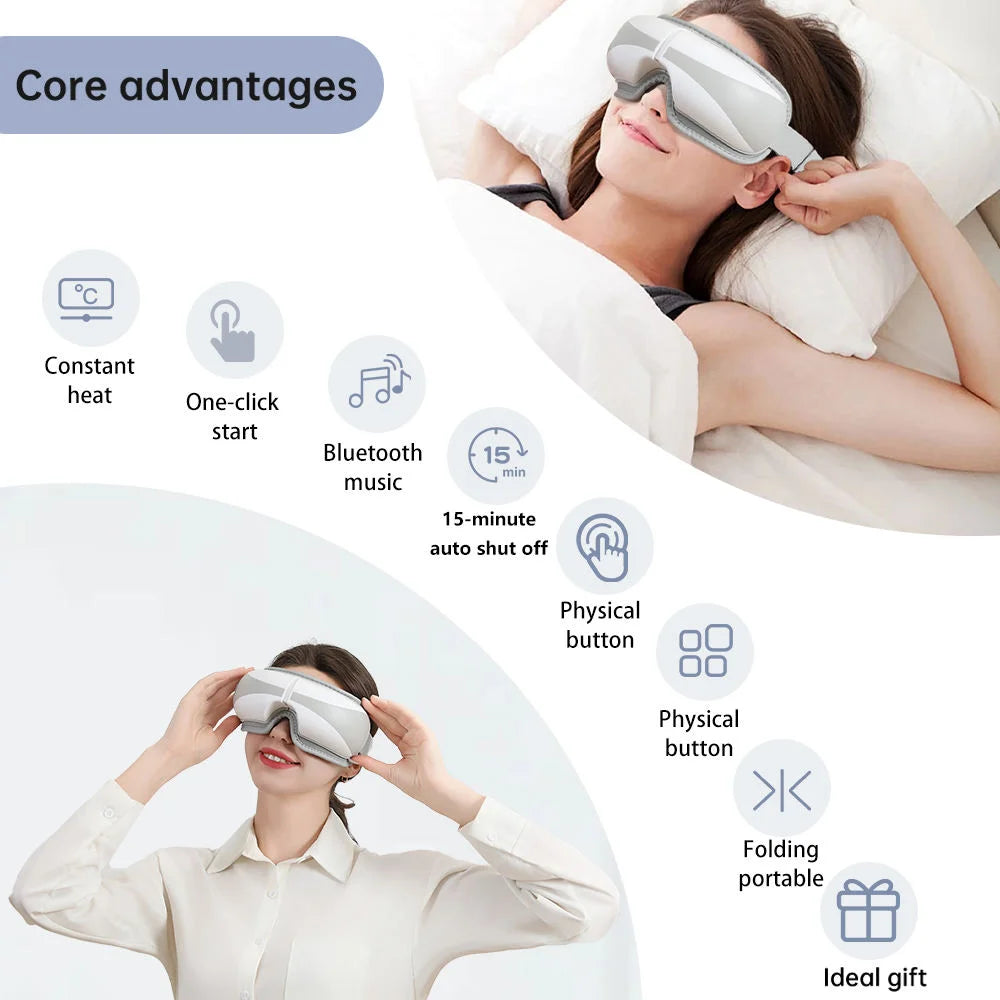 Eye Massager, Timed Wireless Remote Control, Music Function,