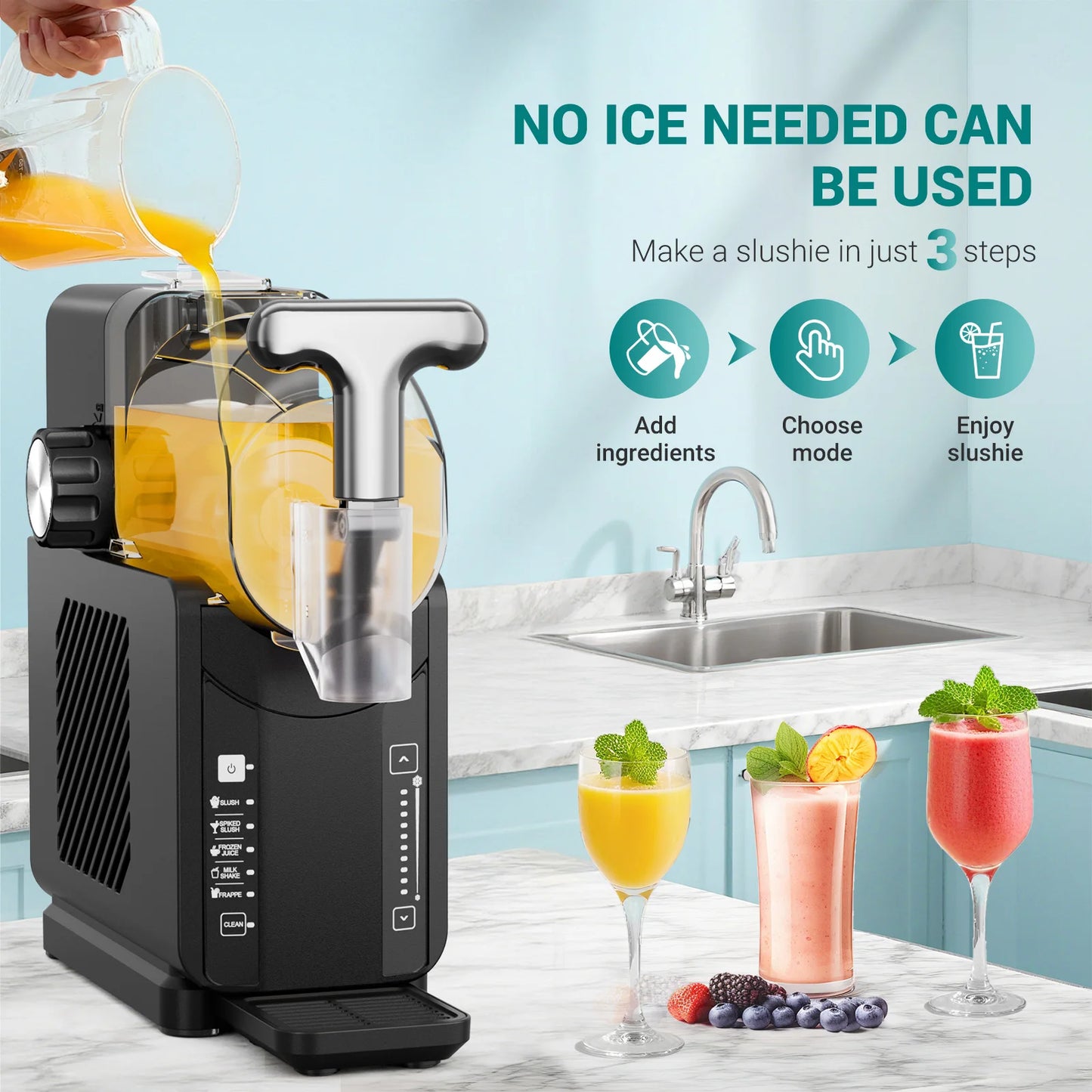 Slushie Machine for Home No Ice Needed, Frozen Drink Maker