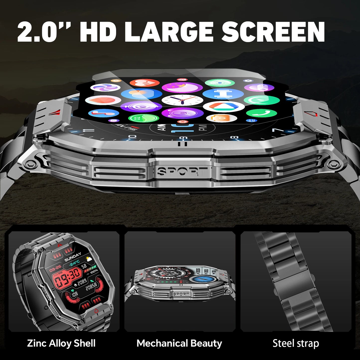 2026 Fashion 2.1 Inch AMOLED Smart Watch