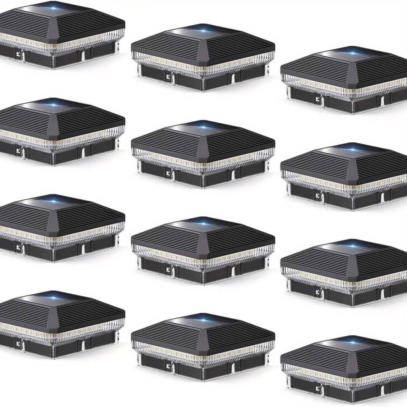 6/12 Pack 4x4 Solar Post Lights Outdoor