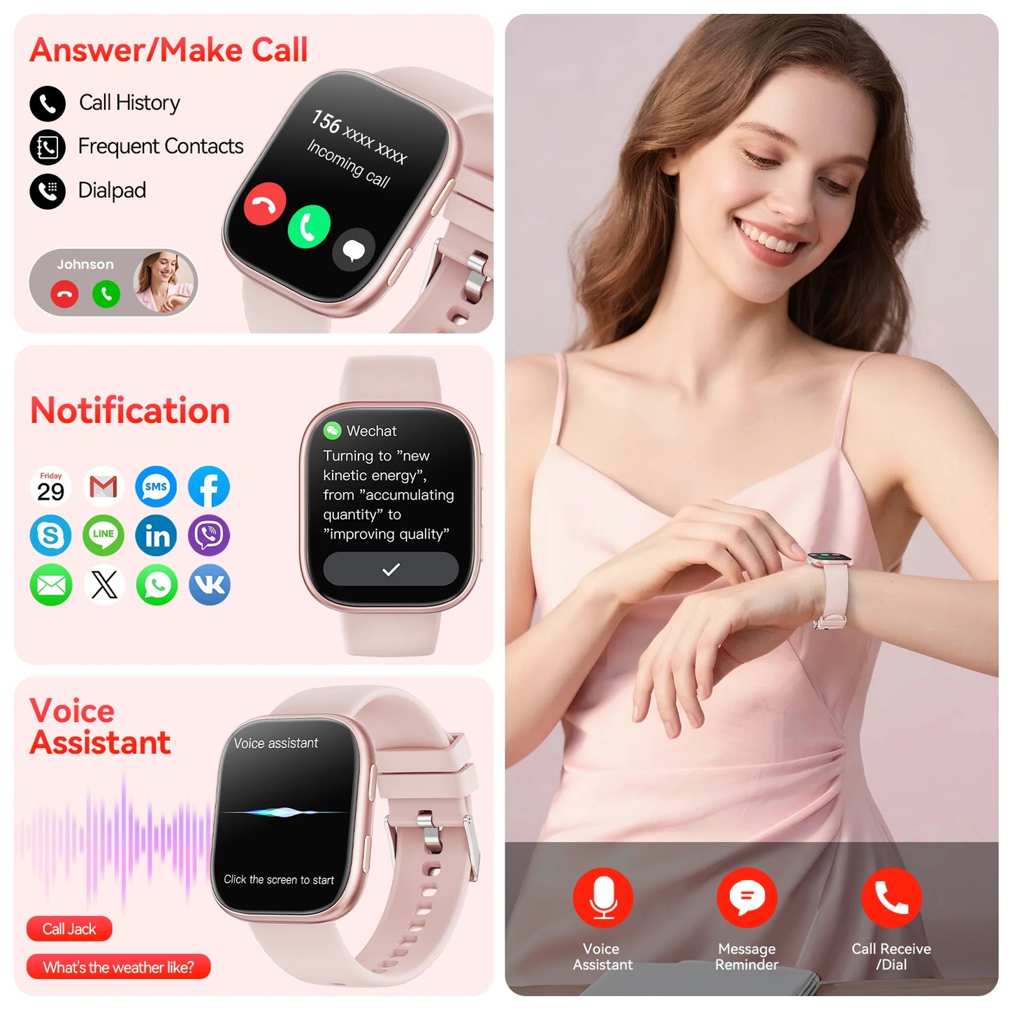 2026 Smart Watch Men 1.83" HD Screen Bluetooth Call