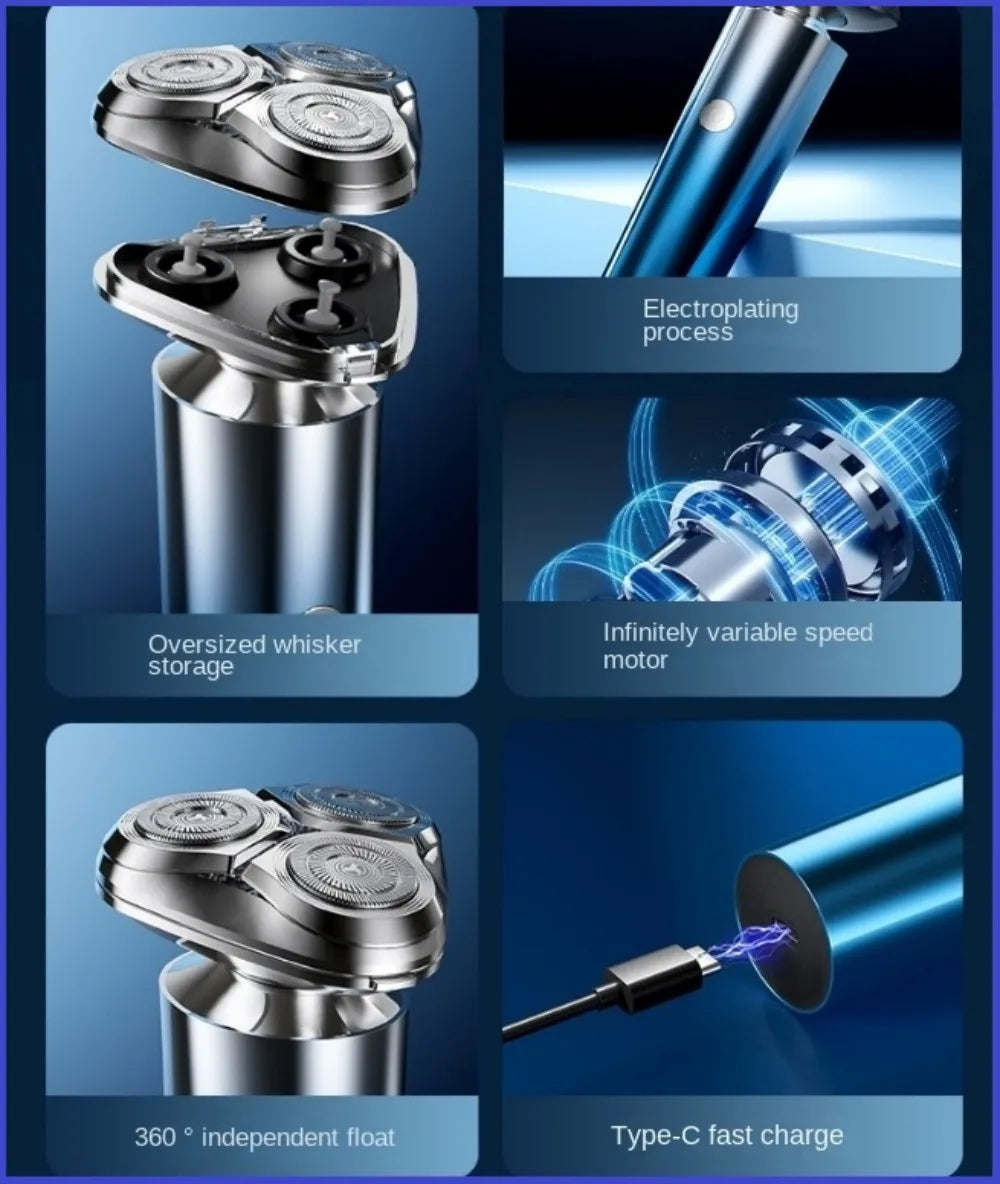 2026 Men's Electric Shaver Triple Head Razor