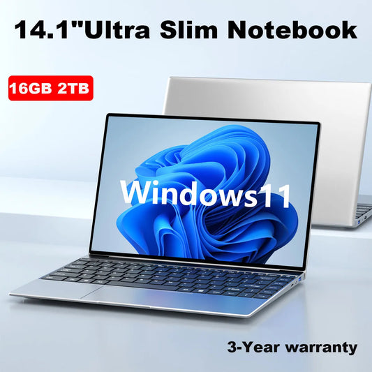 LenO 14.1" Ultra Slim Laptop 16GB RAM 2TB SSD Intel N3700