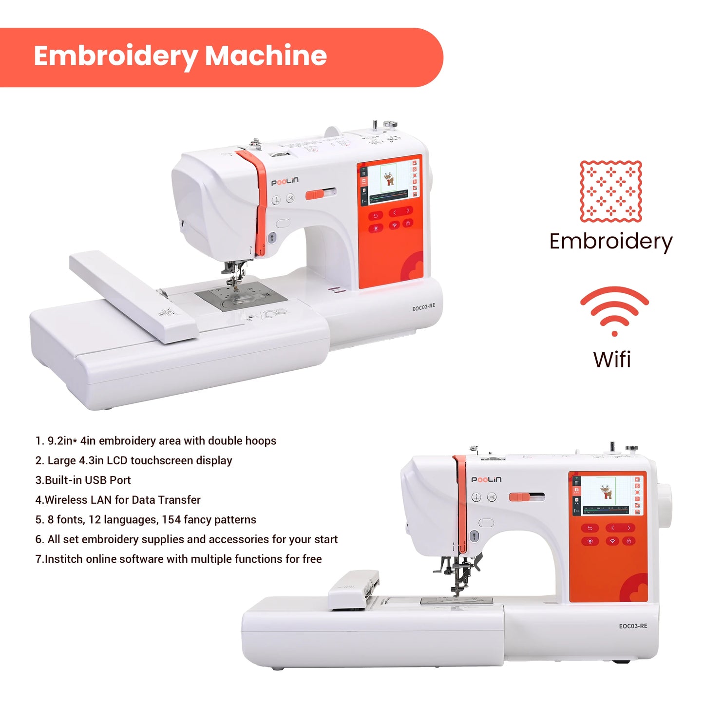 POOLIN EOC03RE Embroidery Machine