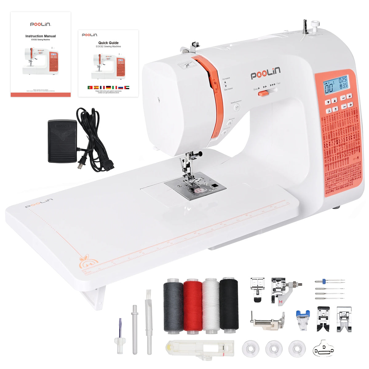 Poolin EOC02RE Sewing Machine for Beginners