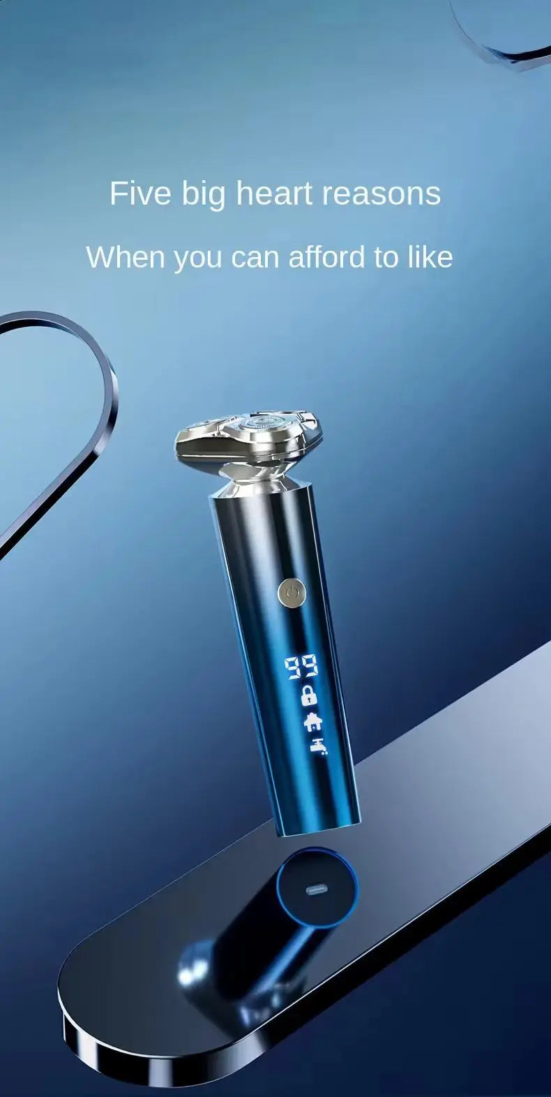 2026 Men's Electric Shaver Triple Head Razor
