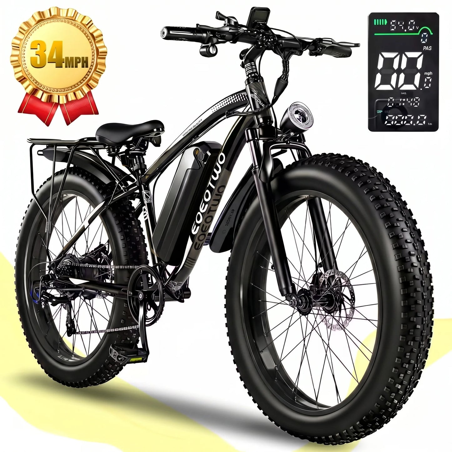 EOEOTWO 1500W Fat Tire Electric Bike for Adults