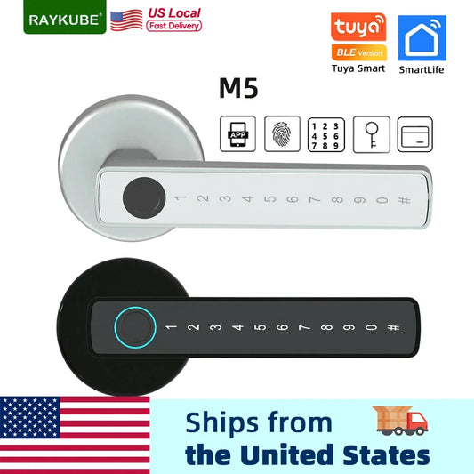 RAYKUBE M5  Tuya BLE Smart Fingerprint Door Lock