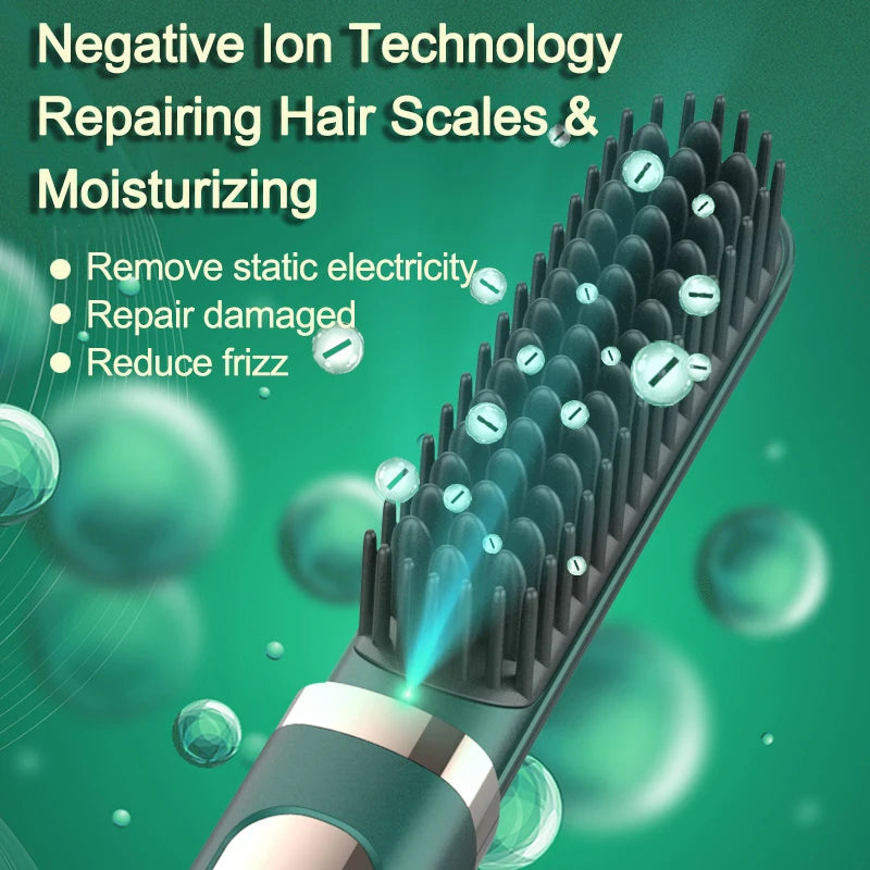 Portable Electric Ionic Hair Straightener Hairbrush