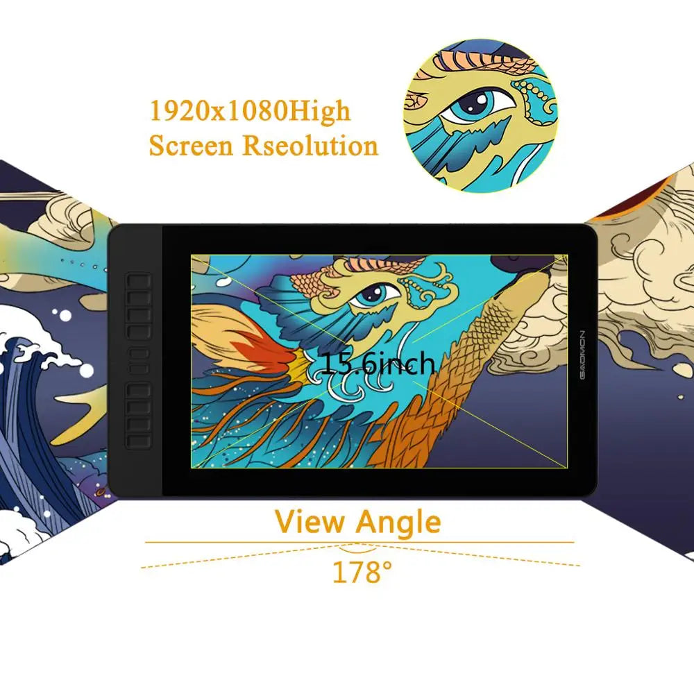 GAOMON Pen Display PD1561 15.6" IPS HD Graphics Drawing Tablet