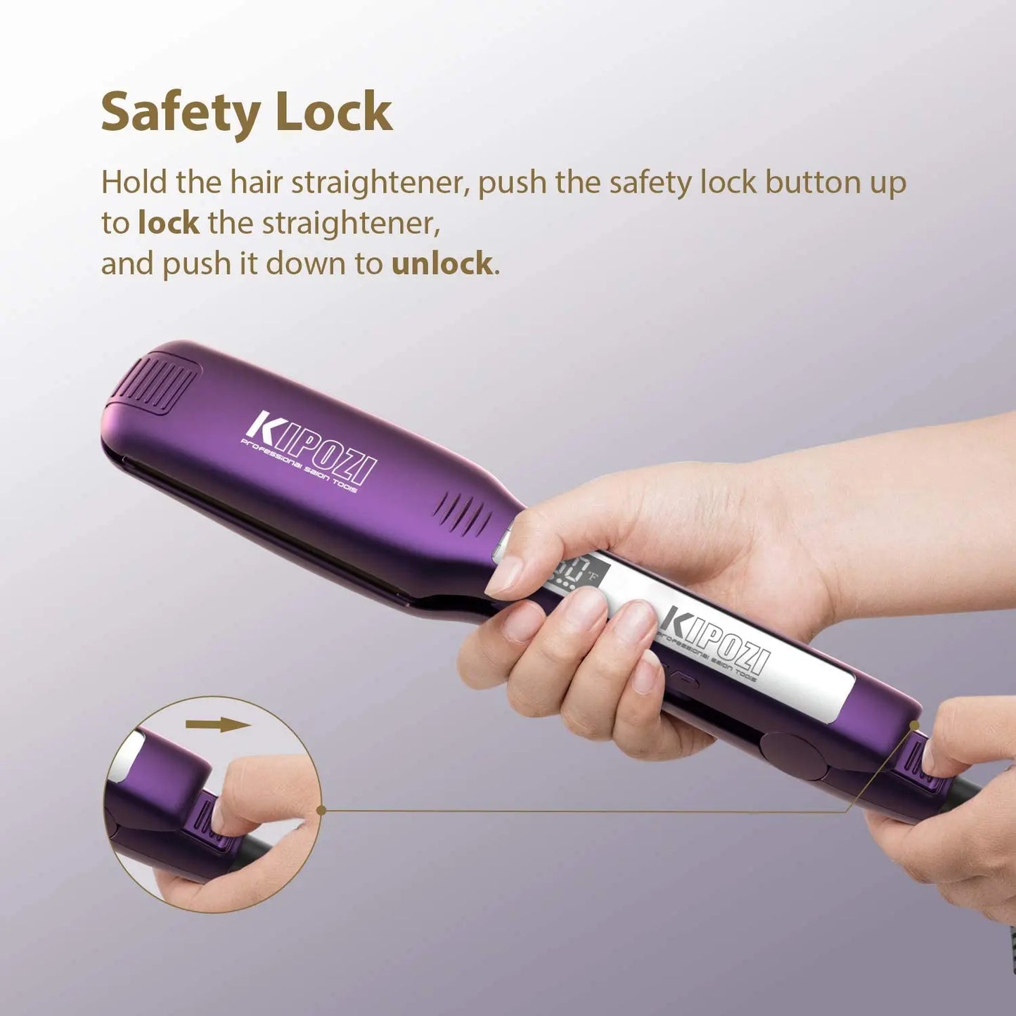 KIPOZI Professional Hair Straightener Titanium Flat Iron