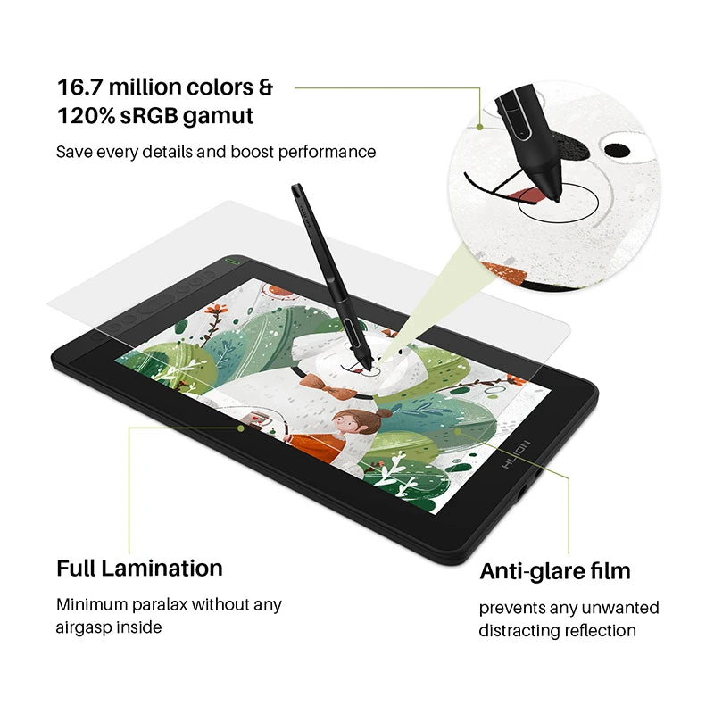 HUION Kamvas 12 11.6 Inches Drawing Monitor Digital Graphics