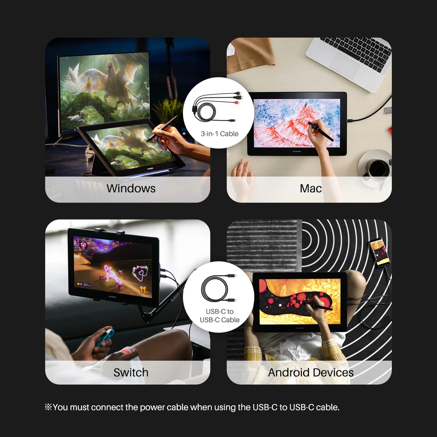 Huion Kamvas Pro 16 4K Series Graphics Tablet 15.6"
