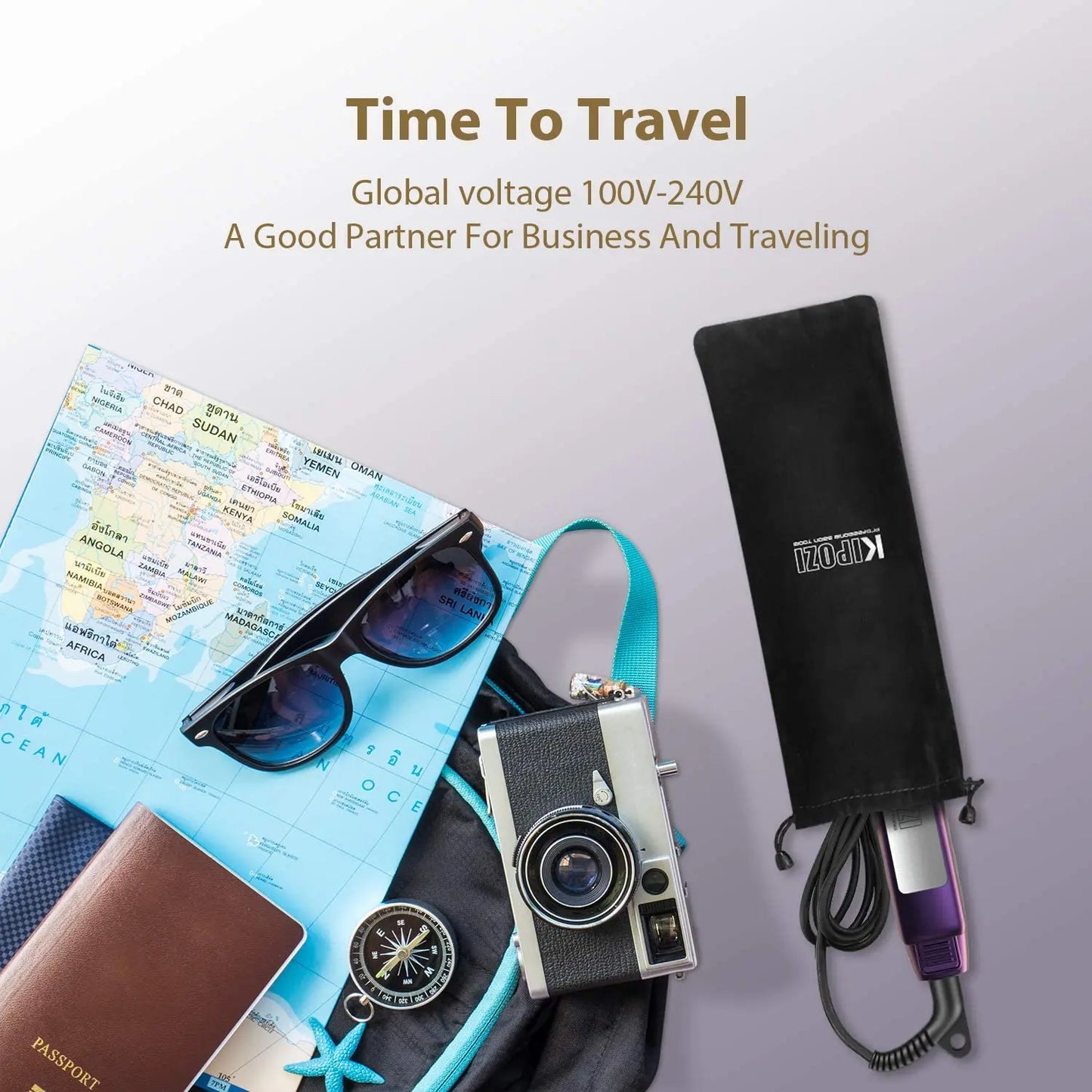 KIPOZI Professional Hair Straightener Titanium Flat Iron