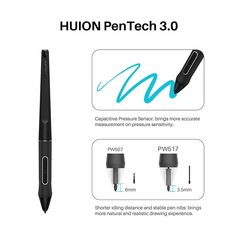 HUION Kamvas 22 Graphic Pen Tablet Monitor Pen Display 21.5"