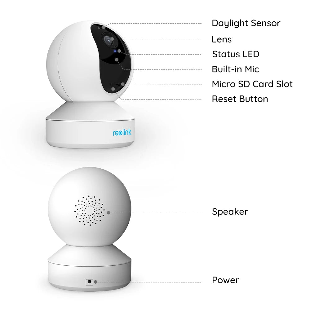 Reolink E1 Pro 4MP HD Pan/Tilt IP Camera Baby Monitor