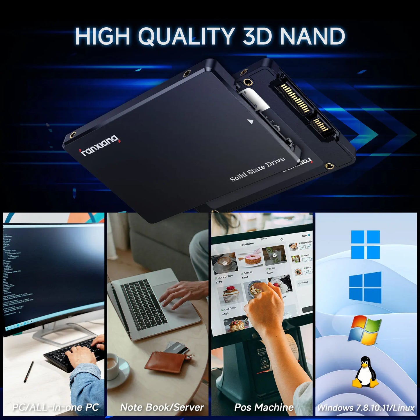 Fanxiang SSD S101Q 2.5" SATA SSD 4TB 560MB/s Hard Drive