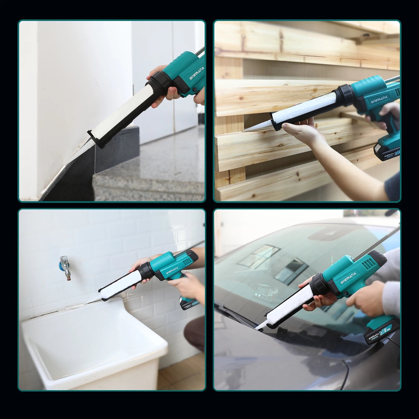 ONEMANA Caulk Gun 20V Auto Retract Drip-Free