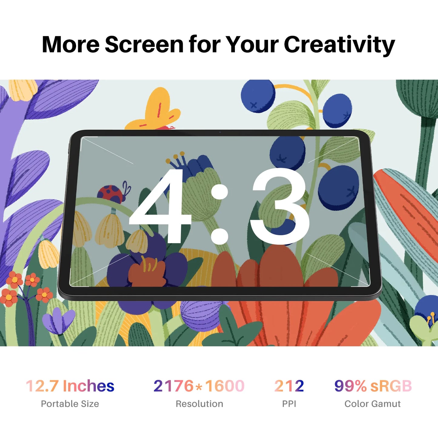 HUION Kamvas Slate 13 Drawing Tablet 12.7inch Tablet Android 14