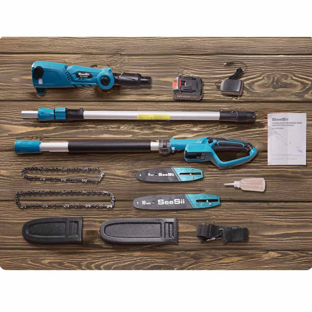 Seesii 10''& 8'' Cordless Electric Pole Saws
