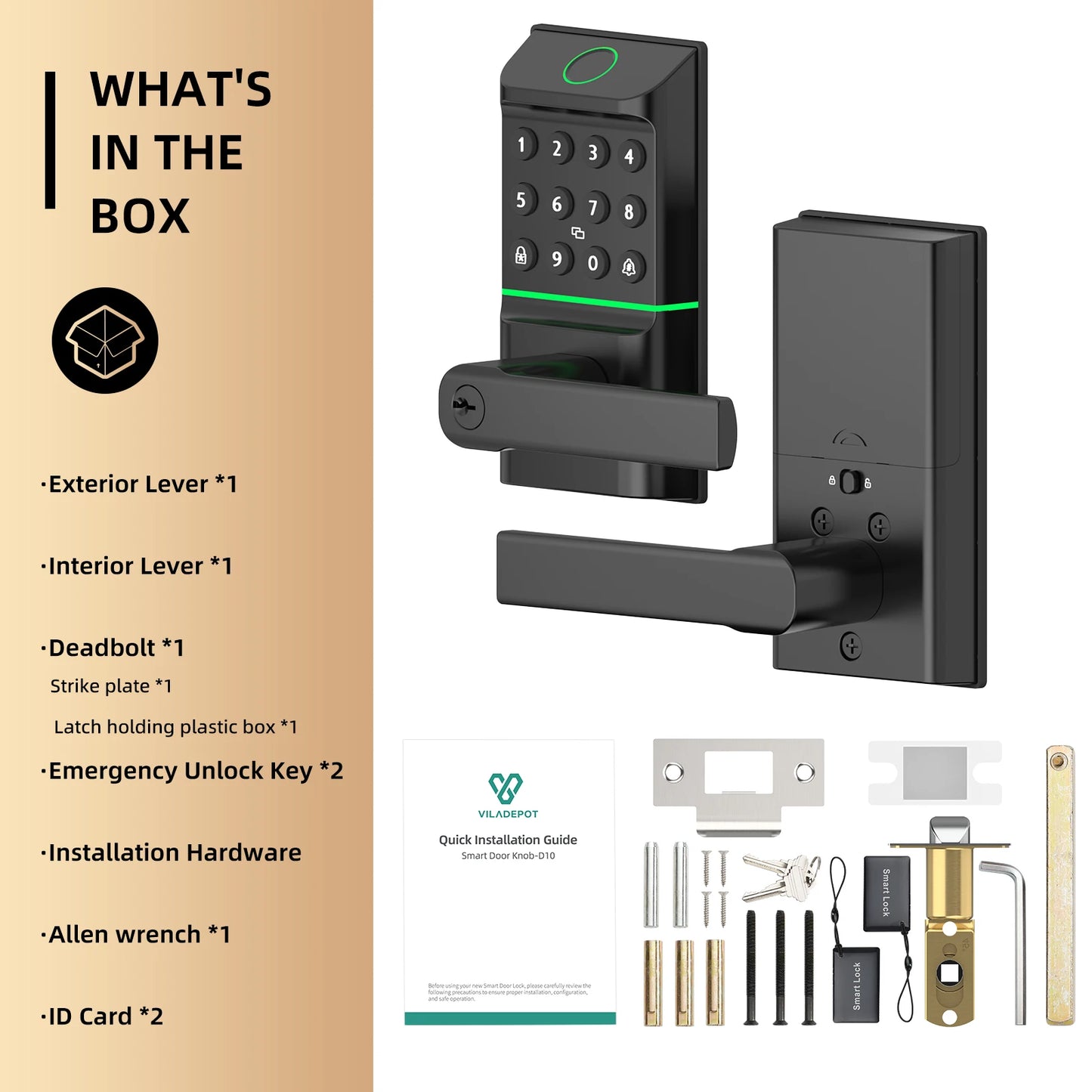 Viladepot Smart Lock Fingerprint Door Lock